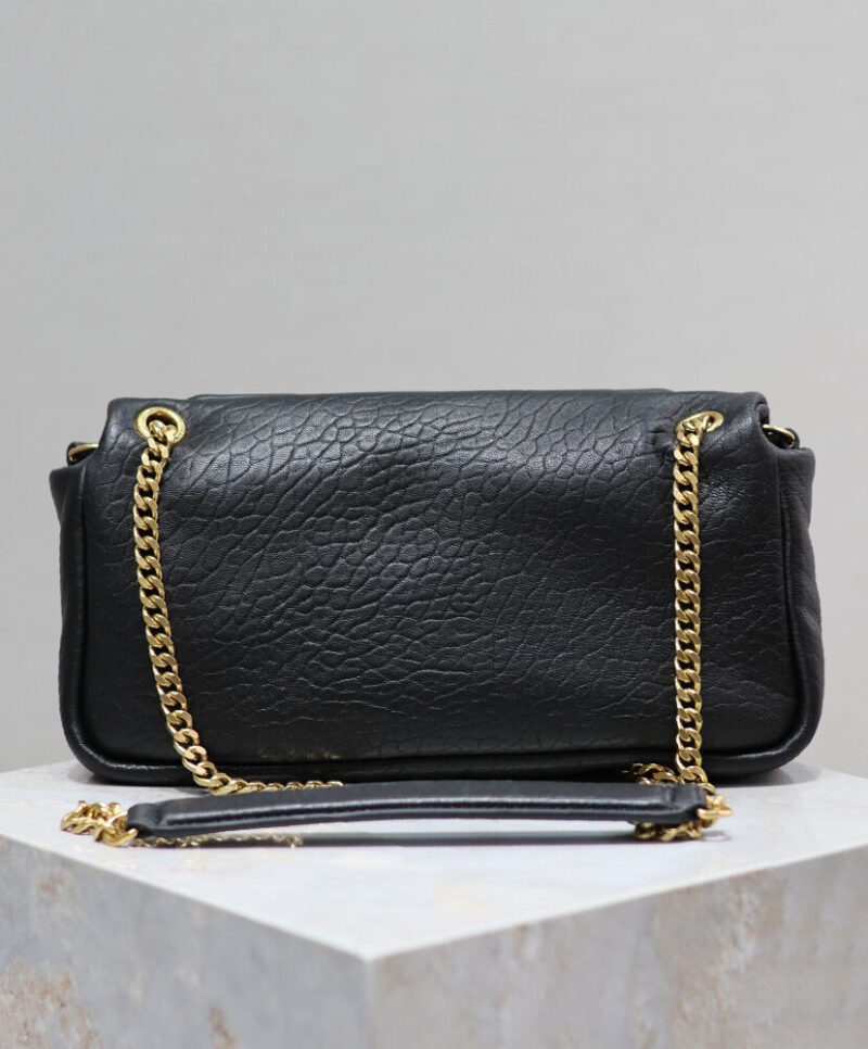 Saint Laurent Calypso Small In Plunged Lambskin Black